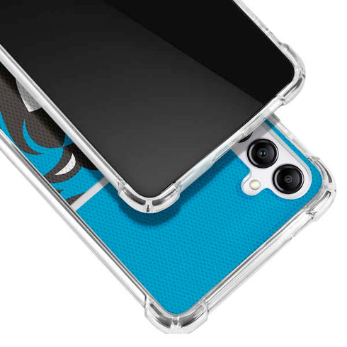 NFL Carolina Panthers Zone Block Galaxy A14 5G Clear Case