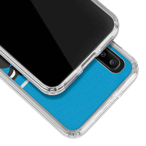NFL Carolina Panthers Zone Block Galaxy A30 Clear Case