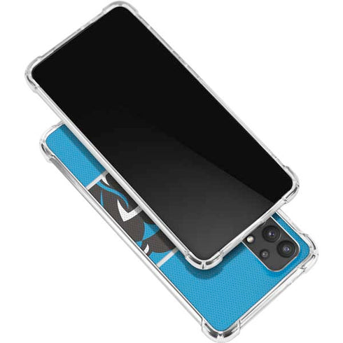 NFL Carolina Panthers Zone Block Galaxy A32 5G Clear Case