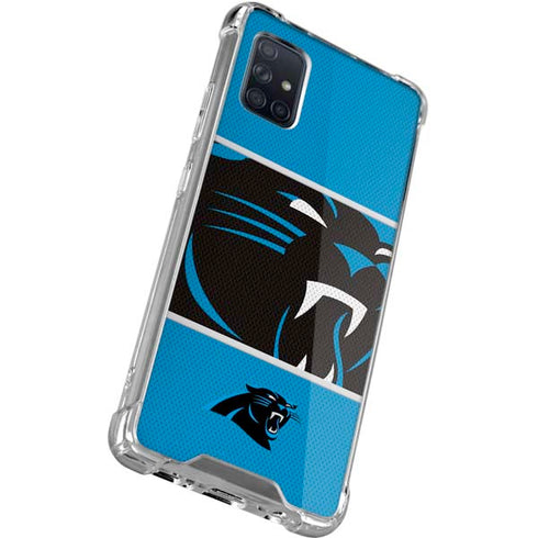 NFL Carolina Panthers Zone Block Galaxy A51 5G Clear Case