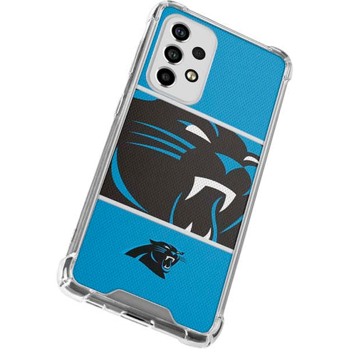 NFL Carolina Panthers Zone Block Galaxy A53 5G Clear Case