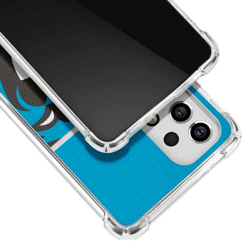 NFL Carolina Panthers Zone Block Galaxy A53 5G Clear Case