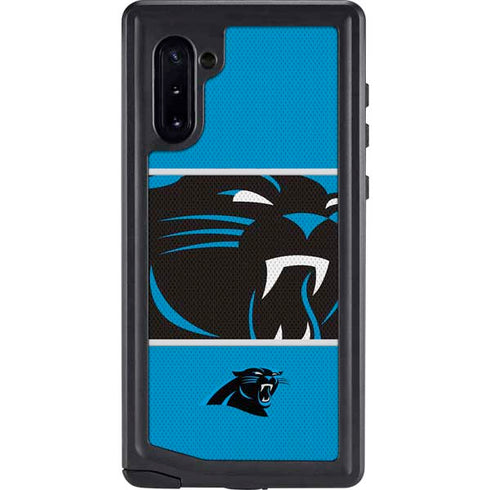 NFL Carolina Panthers Zone Block Galaxy Note 10 Waterproof Case