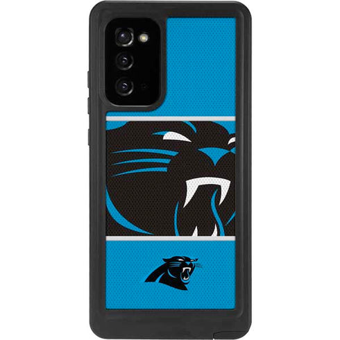 NFL Carolina Panthers Zone Block Galaxy Note20 5G Waterproof Case
