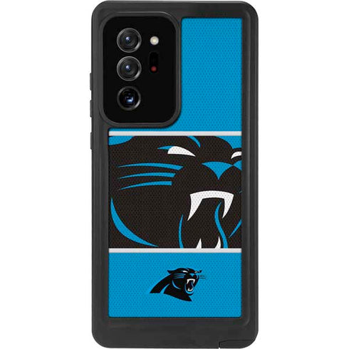 NFL Carolina Panthers Zone Block Galaxy Note20 Ultra 5G Waterproof Case