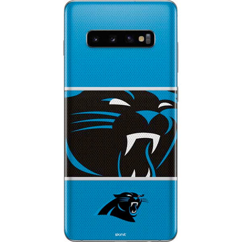 NFL Carolina Panthers Zone Block Galaxy S10 Plus Skin