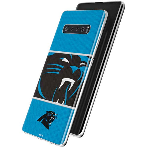 NFL Carolina Panthers Zone Block Galaxy S10 Skin
