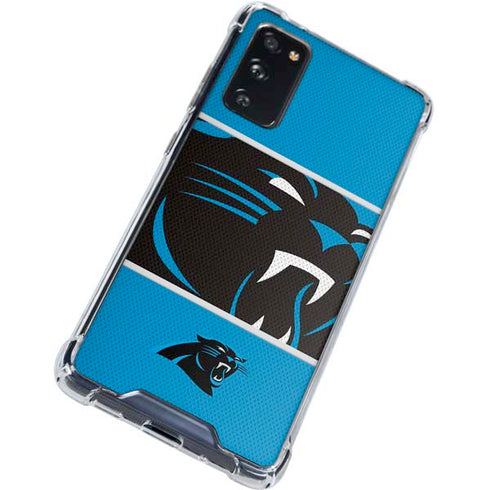 NFL Carolina Panthers Zone Block Galaxy S20 FE Clear Case