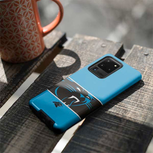 NFL Carolina Panthers Zone Block Galaxy S20 Ultra 5G Pro Case