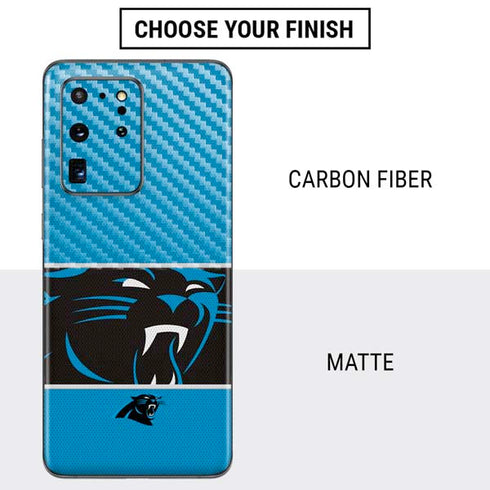 NFL Carolina Panthers Zone Block Galaxy S20 Ultra 5G Skin
