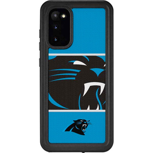 NFL Carolina Panthers Zone Block Galaxy S20 Waterproof Case