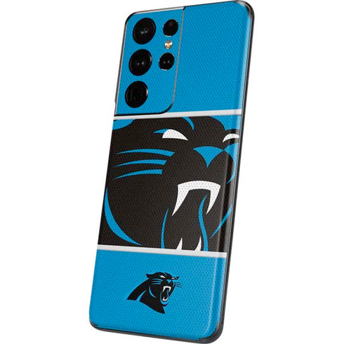 NFL Carolina Panthers Zone Block Galaxy S21 Ultra 5G Skin