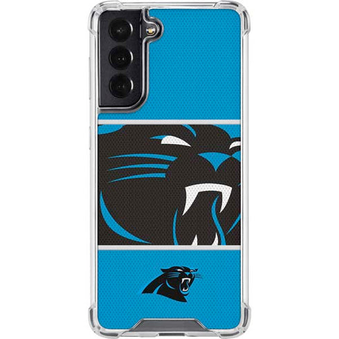 NFL Carolina Panthers Zone Block Galaxy S22 Clear Case