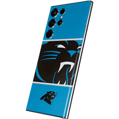 NFL Carolina Panthers Zone Block Galaxy S22 Ultra Skin