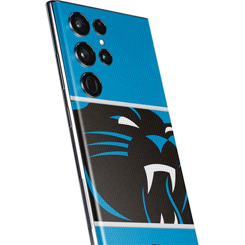 NFL Carolina Panthers Zone Block Galaxy S22 Ultra Skin