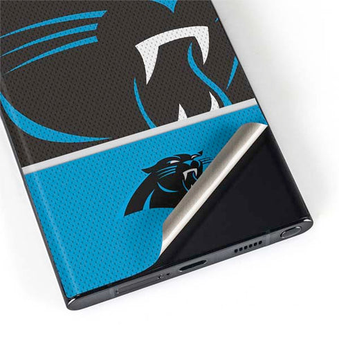 NFL Carolina Panthers Zone Block Galaxy S22 Ultra Skin