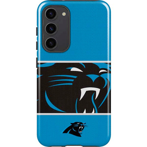 NFL Carolina Panthers Zone Block Galaxy S23 Plus Pro Case