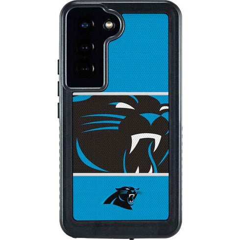 NFL Carolina Panthers Zone Block Galaxy S23 Waterproof Case