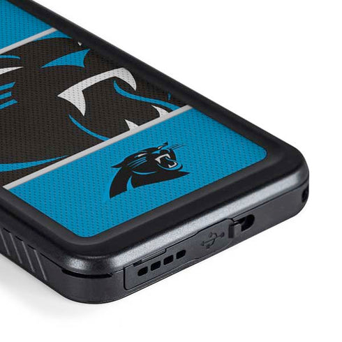 NFL Carolina Panthers Zone Block Galaxy S23 Waterproof Case