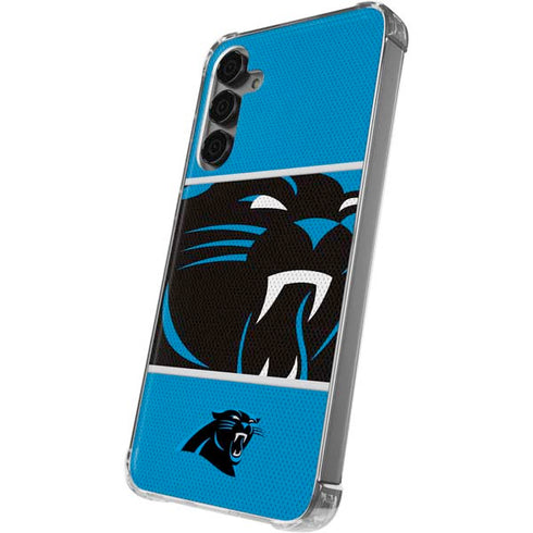 NFL Carolina Panthers Zone Block Galaxy S24 Plus Clear Case