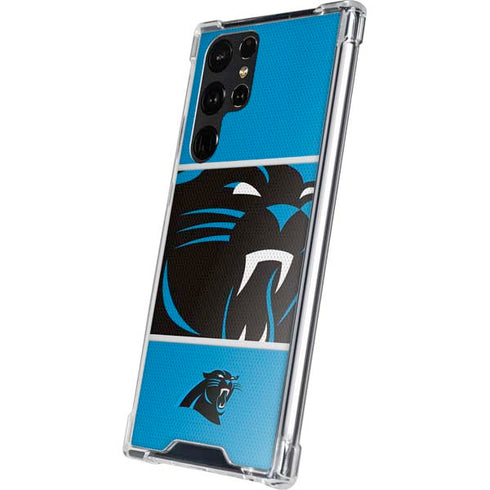 NFL Carolina Panthers Zone Block Galaxy S24 Ultra Clear Case
