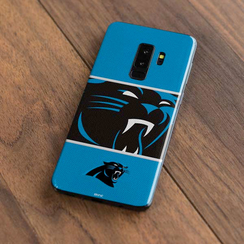 NFL Carolina Panthers Zone Block Galaxy S9 Plus Skin