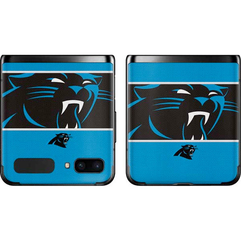 NFL Carolina Panthers Zone Block Galaxy Z Flip Skin