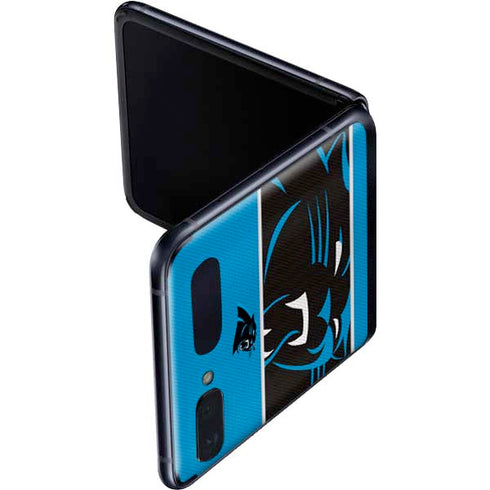 NFL Carolina Panthers Zone Block Galaxy Z Flip Skin