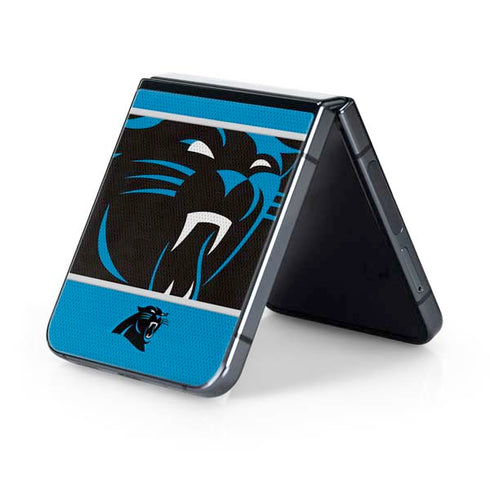 NFL Carolina Panthers Zone Block Galaxy Z Flip5 5G Skin