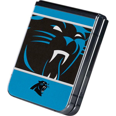 NFL Carolina Panthers Zone Block Galaxy Z Flip5 5G Skin