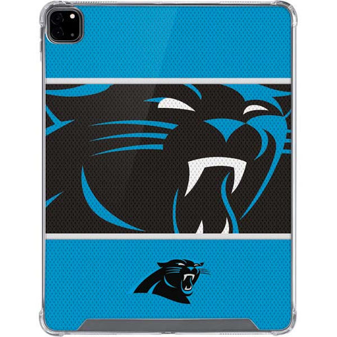 NFL Carolina Panthers Zone Block iPad Pro 12.9in (2020) Clear Case