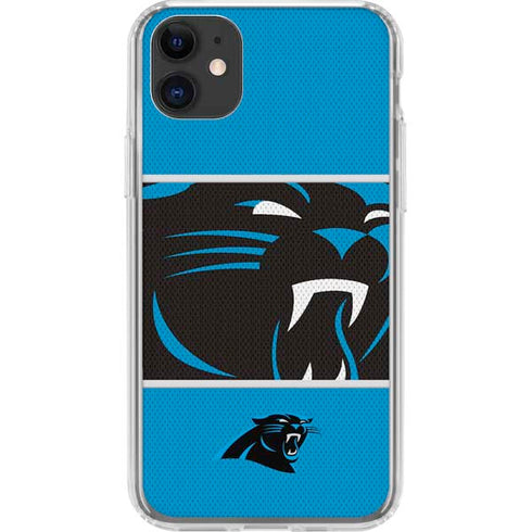 NFL Carolina Panthers Zone Block iPhone 11 Clear Case