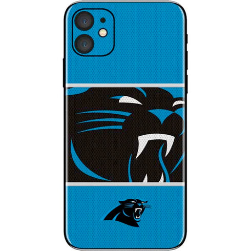 NFL Carolina Panthers Zone Block iPhone 11 Skin