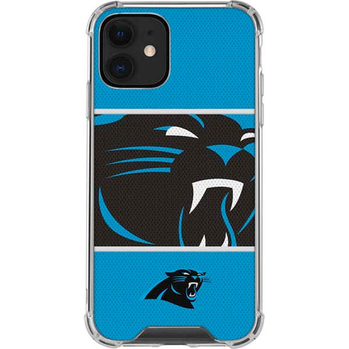 NFL Carolina Panthers Zone Block iPhone 12 Clear Case
