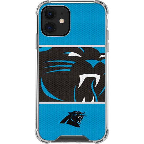 NFL Carolina Panthers Zone Block iPhone 12 Mini Clear Case