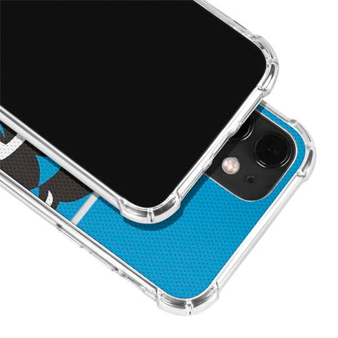 NFL Carolina Panthers Zone Block iPhone 12 Mini Clear Case