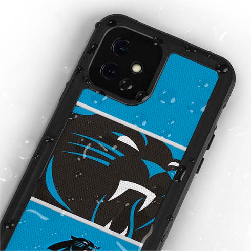 NFL Carolina Panthers Zone Block iPhone 12 Mini Waterproof Case