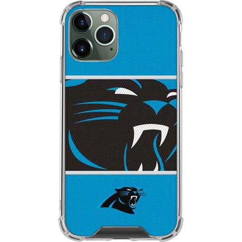 NFL Carolina Panthers Zone Block iPhone 12 Pro Clear Case