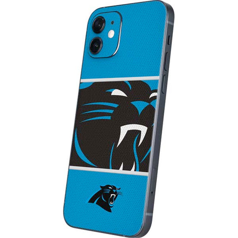 NFL Carolina Panthers Zone Block iPhone 12 Skin