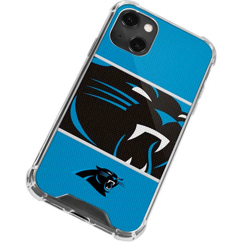 NFL Carolina Panthers Zone Block iPhone 13 Mini Clear Case
