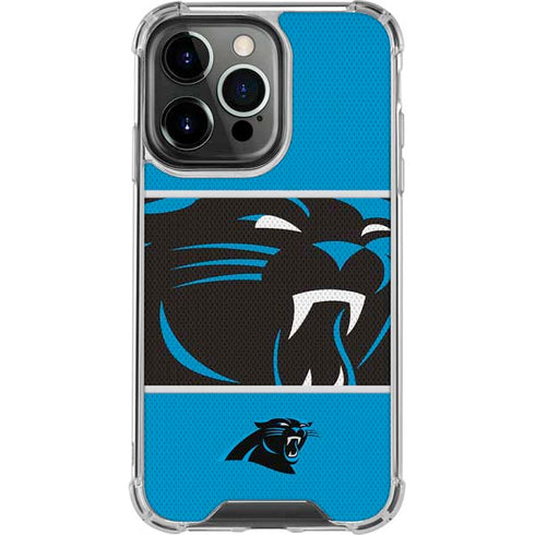 NFL Carolina Panthers Zone Block iPhone 13 Pro Clear Case