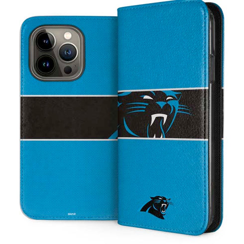 NFL Carolina Panthers Zone Block iPhone 13 Pro Folio Case