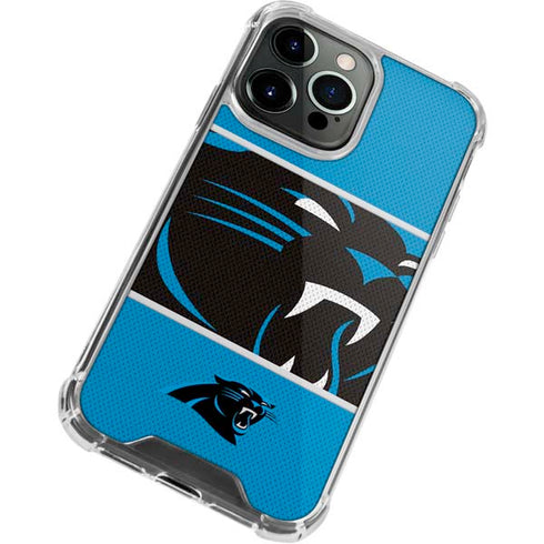 NFL Carolina Panthers Zone Block iPhone 13 Pro Max Clear Case
