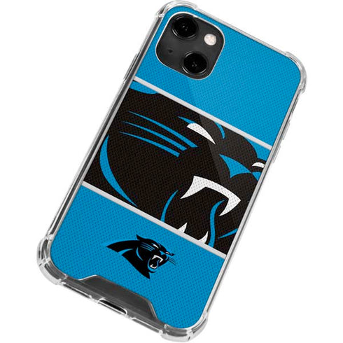 NFL Carolina Panthers Zone Block iPhone 14 Clear Case
