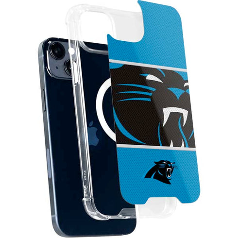 NFL Carolina Panthers Zone Block iPhone 14 Plus MagSafe Case