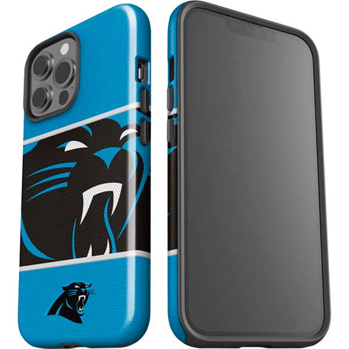 NFL Carolina Panthers Zone Block iPhone 15 Pro Max Impact Case