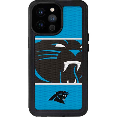 NFL Carolina Panthers Zone Block iPhone 14 Pro Max Waterproof Case
