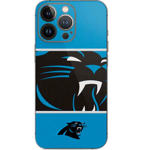 NFL Carolina Panthers Zone Block iPhone 14 Pro Skin