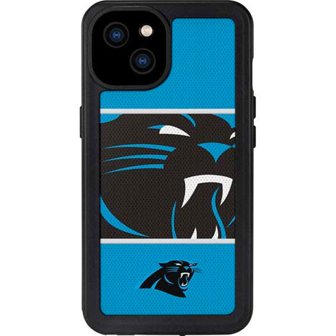 NFL Carolina Panthers Zone Block iPhone 15 Plus Waterproof Case