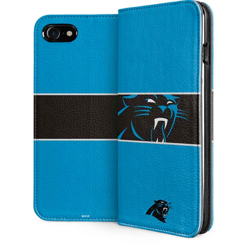 NFL Carolina Panthers Zone Block iPhone SE (2nd & 3rd Gen) Folio Case